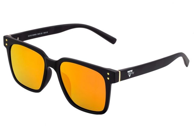 Sixty One Sunglasses Carpi Polarized Sunglasses - Unisex Black/Red-Yellow One Size - Sixty One