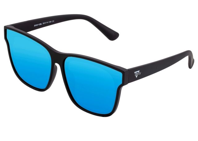 Sixty One Sunglasses Delos Polarized Sunglasses - Unisex Black/Blue One Size - Sixty One