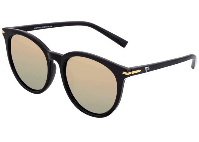 Sixty One Sunglasses Palawan Polarized Sunglasses - Unisex Black/Rose Gold One Size - Sixty One