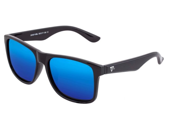 Sixty One Sunglasses Solaro Polarized Sunglasses - Unisex Black/Blue One Size - Sixty One