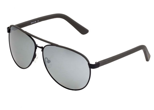 Sixty One Sunglasses Wreck Polarized Sunglasses - Unisex Black/Silver One Size - Sixty One