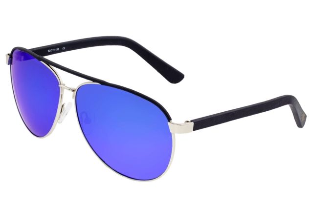Sixty One Sunglasses Wreck Polarized Sunglasses - Unisex Silver/Blue One Size - Sixty One