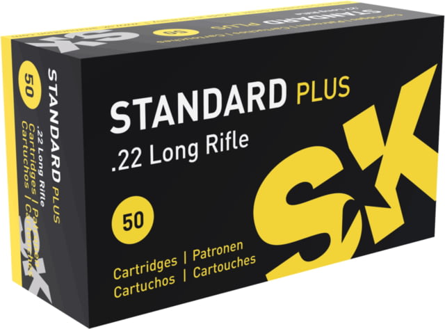 Standard Plus .22 Long Rifle 40 Grain Lead Round Nose Brass Cased Rimfire 50 Rounds Ammo
