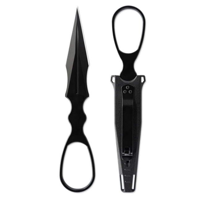 Skallywag Tactical D2 Dagger Fixed Blade Knife 2.5 D2 Dagger Blade Black D2 Dagger-Black