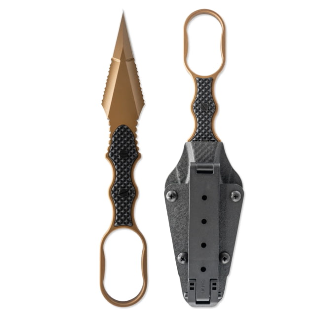 Skallywag Tactical Guardian Fixed Blade Knife 4 in D2 Dagger Blade G10 Handle Tan - Skallywag Tactical
