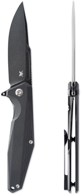 Skallywag Tactical Tactical Iron Jaw Folding Knife 3.4in D2 Straight Back G10/Titanium Black Iron Jaw - Skallywag Tactical