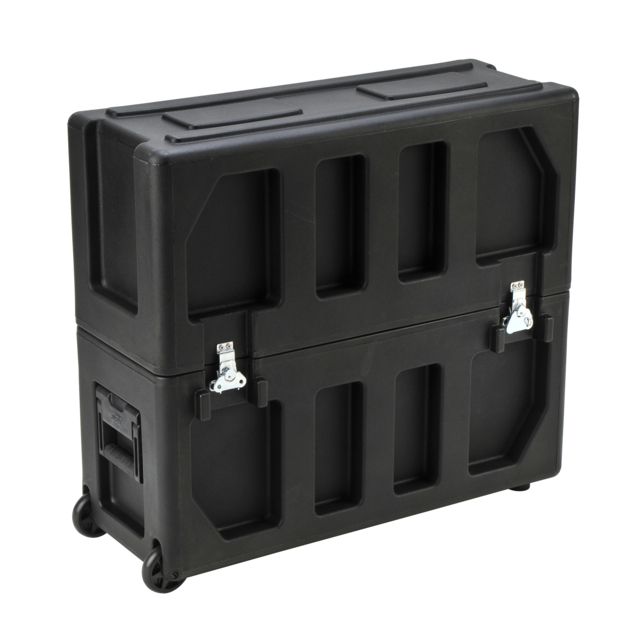 SKB Cases Cases Roto Molded LCD screen case with universal convoluted foam insert tow handle and wheels fits 20 to 26 screens - Skb Cases