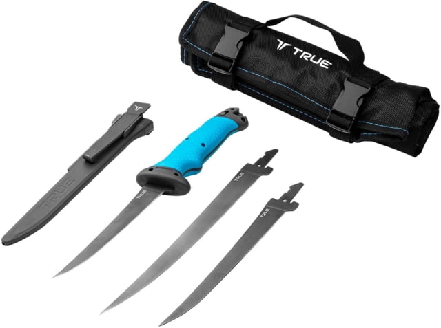 TRUE Fishing Fixed Blade Knives Kit 6/7.5/9.5in 5Cr13 Steel Fillet TPR Handle Titanium Nitride - True