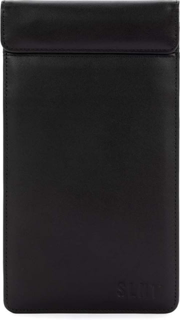SLNT Faraday Phone Sleeve Black Leather Medium - Slnt