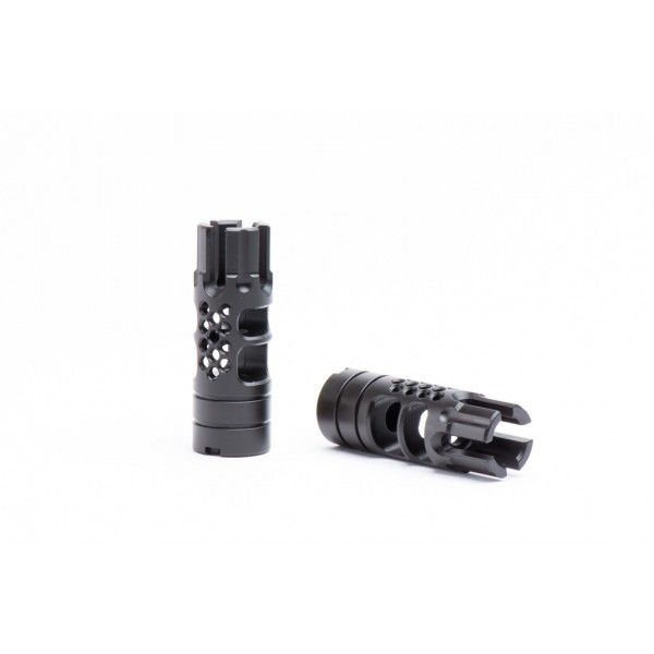 SLR Synergy BCF 30 Cal AK Muzzle Brake/Compensator/Flash Hider 14x1 LH Thread Black - Slr