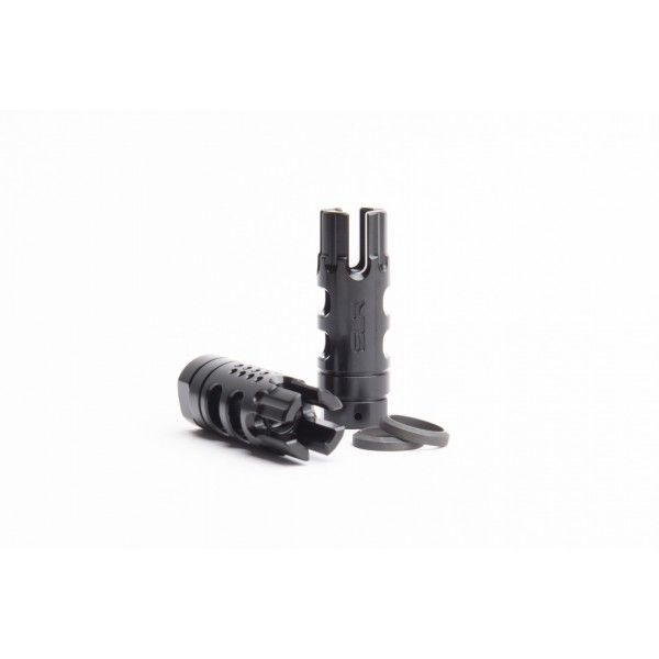 SLR Synergy BCF Muzzle Brake/Compensator/Flash Hider 30 Cal 5/8x24 Thread Black - Slr