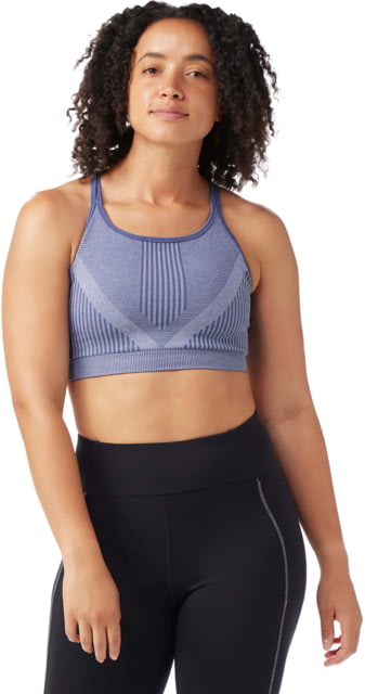 Smartwool Intraknit Strappy Bra - Women's Nightfall Blue Heather Medium