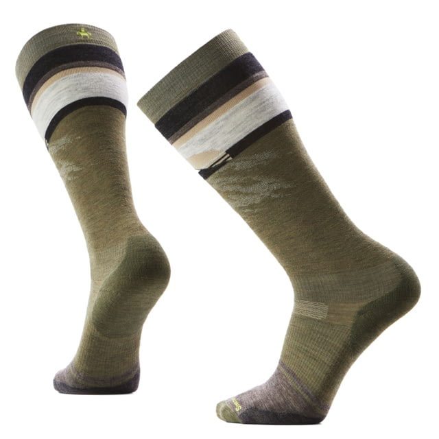 Smartwool Snowboard Targeted Cushion Mountain Sunrise OTC Socks - Men's Winter Moss Extra Large