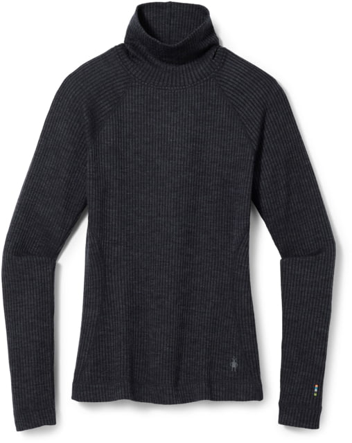 Smartwool Smartwool Thermal Merino Rib Turtleneck - Women's 010 Charcoal Heather Small - $140.00 at Optics Planet