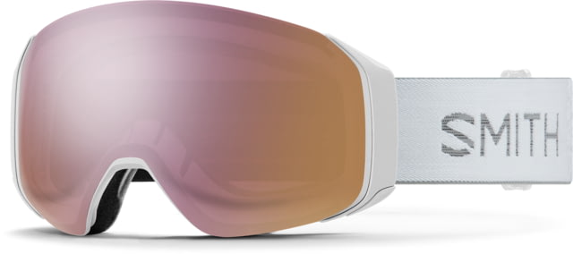 Smith 4D Mag S Low Bridge Fit Googles ChromaPop Everyday Rose Gold Mirror White Chunky Knit - Smith