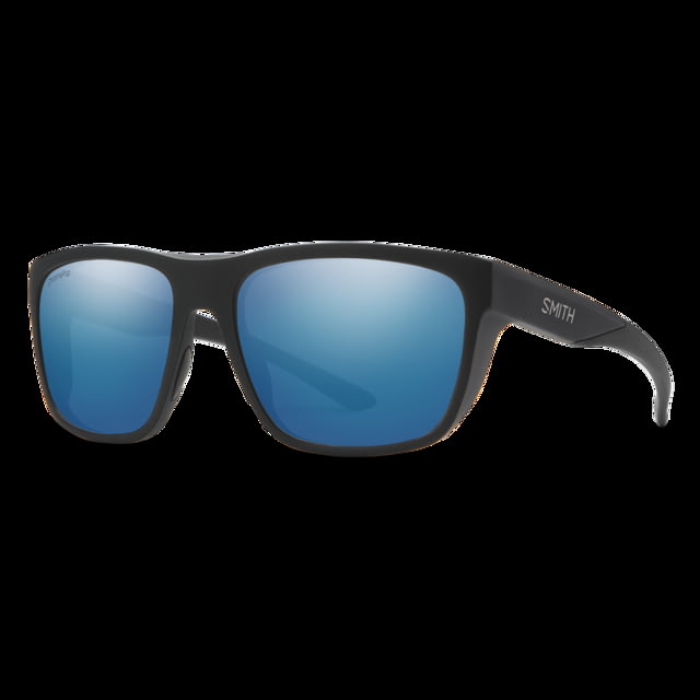 Smith Optics Barra Sunglasses Matte Black Frame ChromaPop Glass Polarized Blue Mirror Lens - Smith Optics