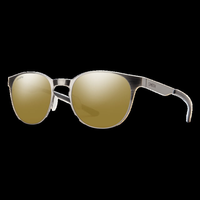 Smith Eastbank Metal Sunglasses Brushed Gunmetal Frame ChromaPop Polarized Bronze Mirror Lens - Smith