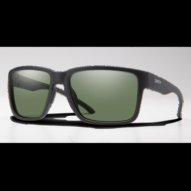 Smith Emerge Sunglasses Matte Black Frame ChromaPop Polarized Gray Green Lens - Smith