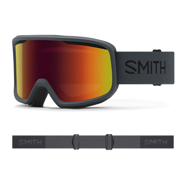 Smith Frontier Goggles Red Sol-X Mirror Lens Slate - Smith