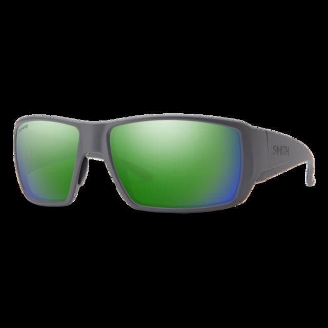 Smith Optics Guide's Choice XL Sunglasses Matte Cement Frame ChromaPop Glass Polarized Green Mirror Lens - Smith Optics