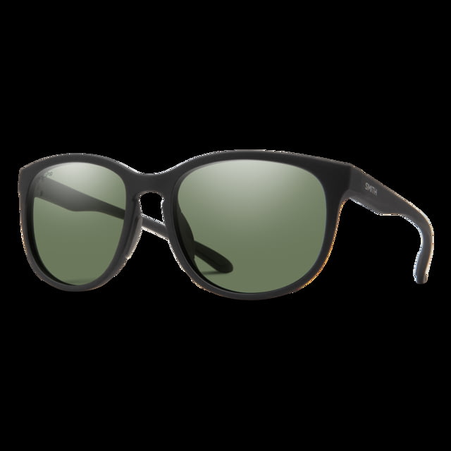 Smith Lake Shasta Sunglasses Matte Black Frame ChromaPop Polarized Grey Green Lens - Smith