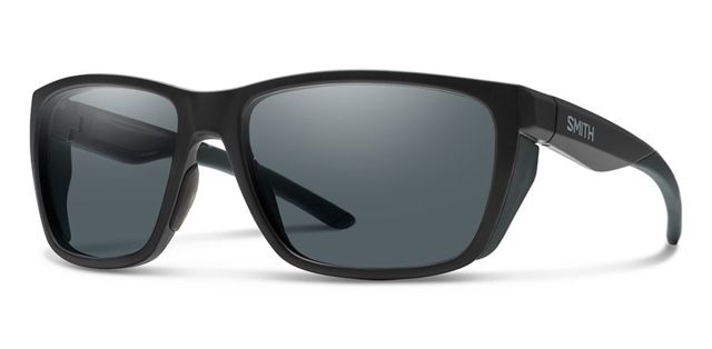 Smith Longfin Elite Sunglasses Matte Black Frame Gray Lens - Smith