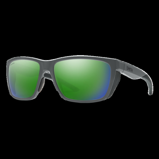 Smith Optics Longfin Sunglasses Matte Cement Frame ChromaPop Polarized Green Mirror Lens - Smith Optics