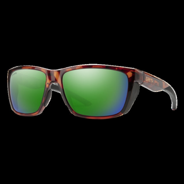 Smith Optics Longfin Sunglasses Tortoise Frame ChromaPop Glass Polarized Green Mirror Lens - Smith Optics