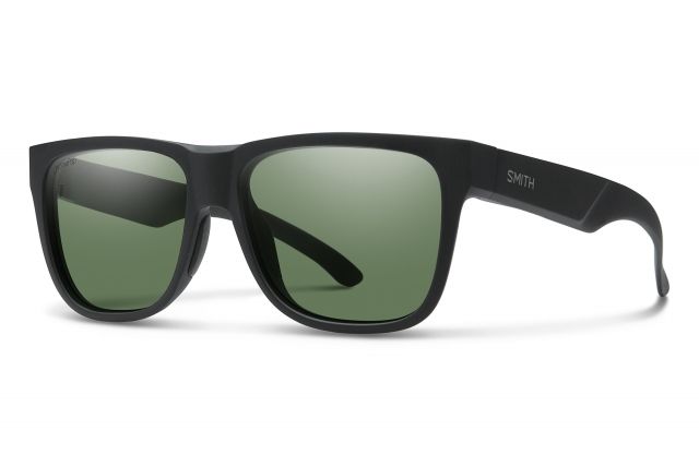 Smith Lowdown 2 Sunglasses Matte Black Frame ChromaPop Polarized Gray Green Lens - Smith