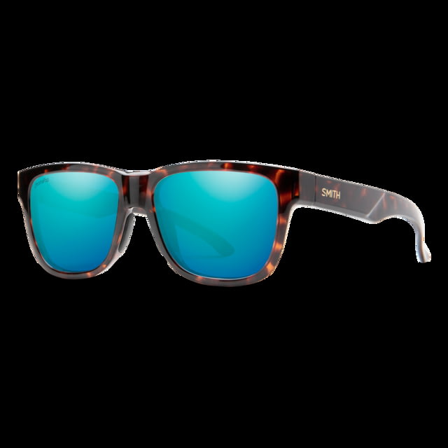 Smith Lowdown Slim 2 Sunglasses Tortoise Frame ChromaPop Polarized Opal Mirror Lens - Smith