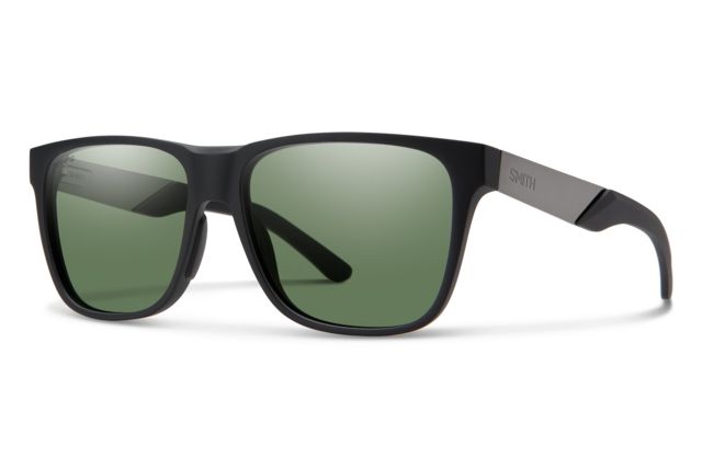 Smith Lowdown Steel Sunglasses Matte Black Ruthenium Frame ChromaPop Polarized Gray Green Lens - Smith