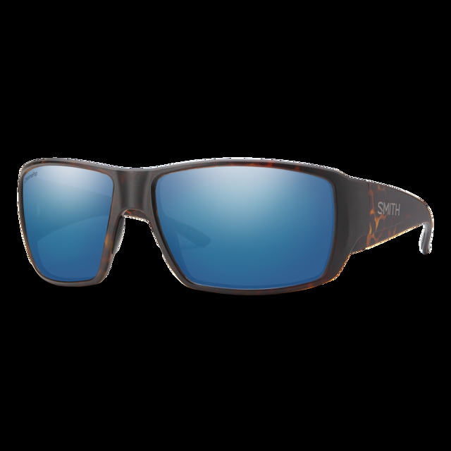 Smith Optics Guide's Choice Sunglasses ChromaPop Glass Polarized Blue Mirror Lens Matte Tortoise Frame - Smith Optics
