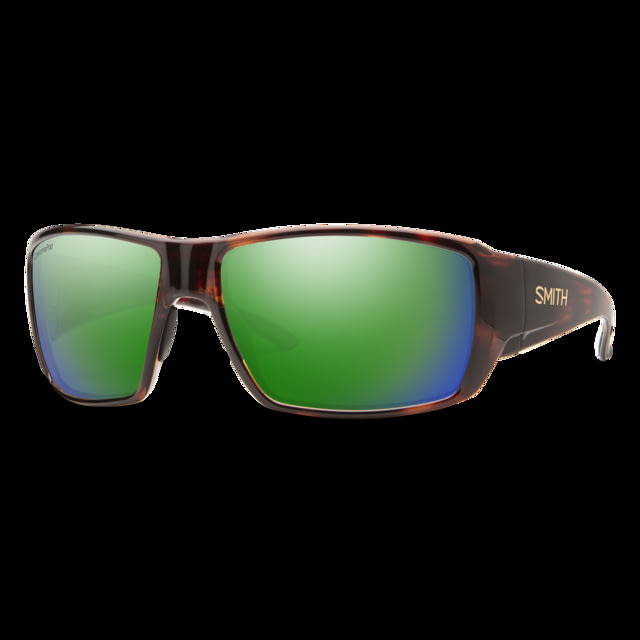 Smith Optics Guide's Choice Sunglasses ChromaPop Glass Polarized Green Mirror Lens Tortoise Frame - Smith Optics