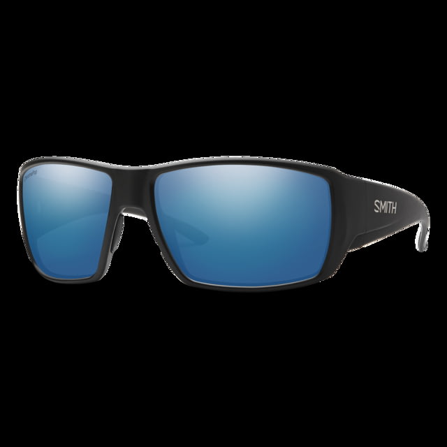 Smith Optics Guide's Choice Sunglasses ChromaPop Polarized Blue Mirror Lens Matte Black Frame - Smith Optics