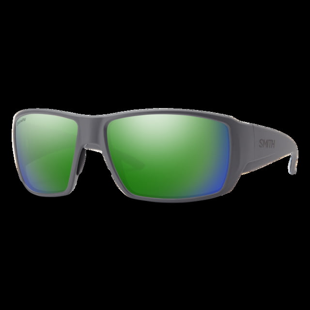 Smith Optics Guide's Choice Sunglasses ChromaPop Polarized Green Mirror Lens Natte Cement Frame - Smith Optics