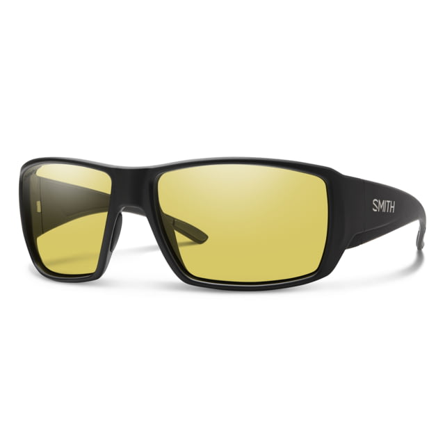 Smith Optics Guides Choice Sunglasses Matte Black Frame Polarized Low Light Yellow Lens - Smith Optics