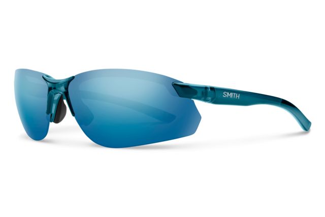 Smith Parallel Max 2 Sunglasses Crystal Mediterranean Frame Polarized Blue Mirror Lens - Smith