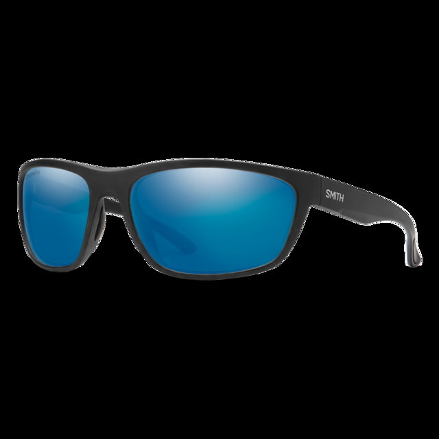 Smith Optics Redding Sunglasses Matte Black Frame ChromaPop Glass Polarized Blue Mirror Lens - Smith Optics