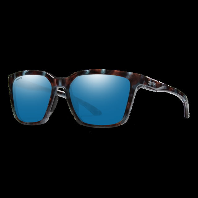 Smith Optics Shoutout Sunglasses Sky Tortoise Frame ChromaPop Glass Polarized Blue Mirror Lens - Smith Optics