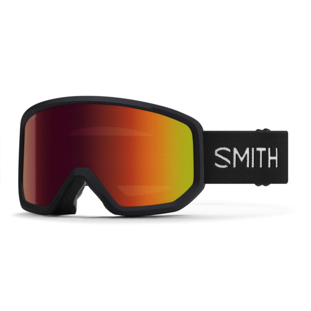 Smith Transfer Snow Goggle Black Frame Red Sol-X Mirror Lens - Smith
