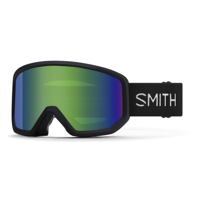 Smith Transfer Snow Goggle Black Frame Green Sol-X Mirror Lens - Smith