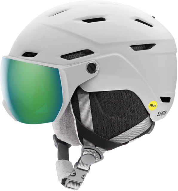 Smith Survey Jr. MIPS Helmet Matte White/ChromaPop Everyday Green Mirror Youth Small/Medium - Smith