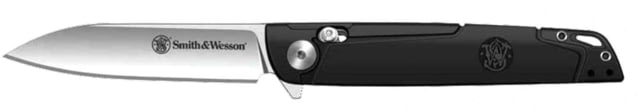 Smith & Wesson 24/7 Crossbar Folding Knife 3.25in 7Cr Stainless Steel Polymer Black Handle Clam Pack