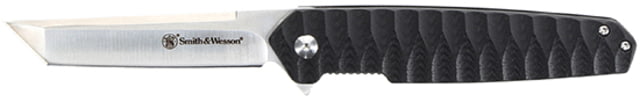Smith & Wesson 24/7 Tanto Folding Knife 3.5in 8Cr13MoV Stainless Steel Blade G10 Handle Black - Smith & Wesson