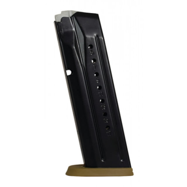 th & Wesson M&P 17 Round 9mm Luger Pistol Magazine W/ Blued/Brown Floor Plate 1 Pack Steel 17RD Ammo