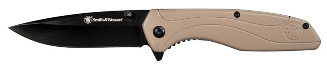 Smith & Wesson Smith & Wesson Assisted Flipper Knife 3.5in Flat Dark Earth - $33.89 at Optics Planet