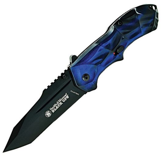 Smith & Wesson Black Ops 3 w/ Blue handle Tanto Blade - Smith & Wesson