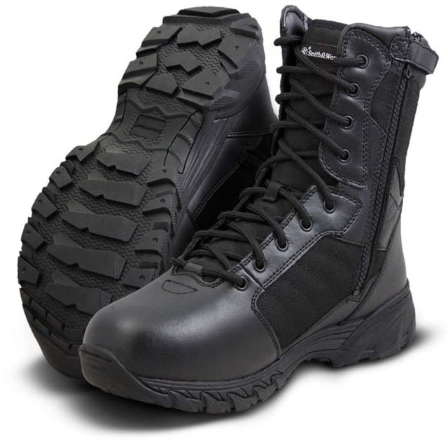Smith & Wesson Breach 2.0 8in Side Zip Tactical Boot - Mens Black 10.5 - Smith & Wesson