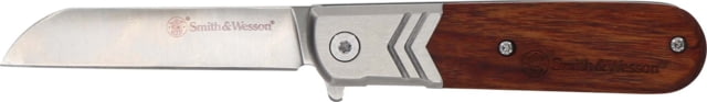 Smith & Wesson Executive Spring Assist Barlow Wood Handle Blister