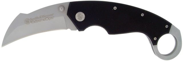 Smith & Wesson Extreme Ops Karambit Black G10 Handle Plain SW - Smith & Wesson